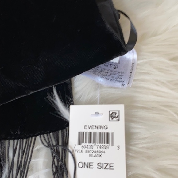 INC Embellished Velvet Wrap with Fringe - Picture 7 of 15